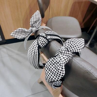 China High Quality/Factory Source Cloth Thousand Bird Control Rabbit Ear Single Edge Hair Band Wide Face Washing Thick Headbands for sale