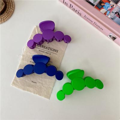 China Factory/Source High Quality Matte Multi Color Circle Round Shape Hair Claw Clip Plastic Acrylic Hair Claw Clip For Women for sale