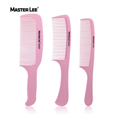 China Nondisposable Custom Logo Professional Hair Cutting Comb Masterlee Carbon Plastic Pressing Comb for sale