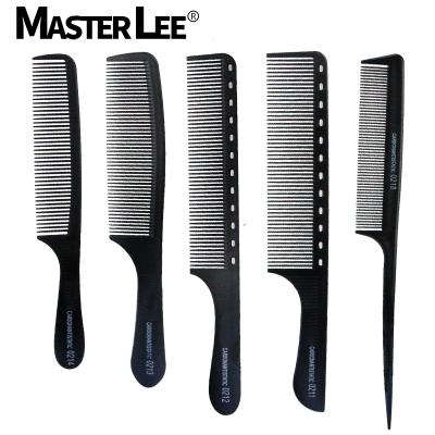 China Nondisposable Custom Masterlee Carbon Fiber Hair Comb 8 Styles Hairdressing Comb Starter Comb Set for sale