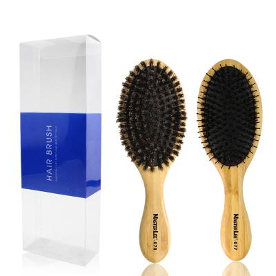 China Masterlee 2 Pcs Nondisposable Wooden Brush High Quality Boar Bristle Hair Massage Comb With PVC Box for sale