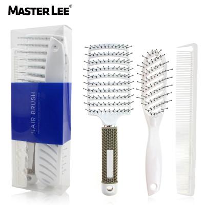 China Masterlee 3 Pcs Nondisposable Hot Sale Massage Comb Set Ribs Professional Hair Brush Clipping Comb for sale