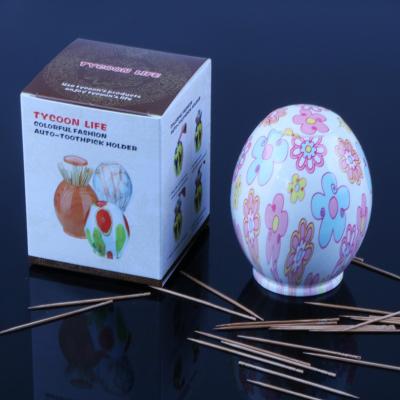 China 2022 ABS Viable Plastic Toothpick Holder New Design Toothpick Container Pocket Automatic Press Type Storage Box for sale