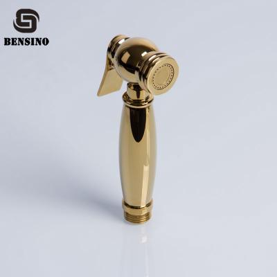 China New Self-cleaning Hot Sale Toilet Bidet Brass Spray Kit Gold Shattaf for sale