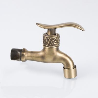 China Beautiful Design Brass Faucet Durable Antique Bathroom Decor Single Cold Water Tap Garden Faucet for sale