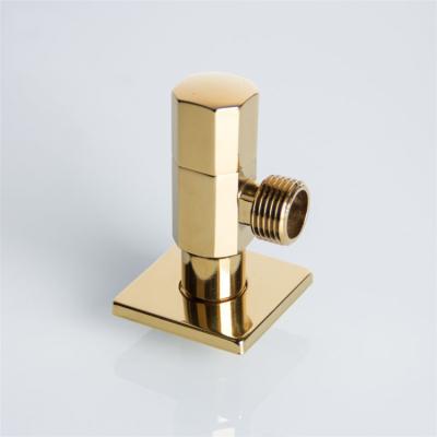 China General Durable Shock Resistant Bathroom Angle Toilet Ti-Gold Brass Angle Stop Valve for sale