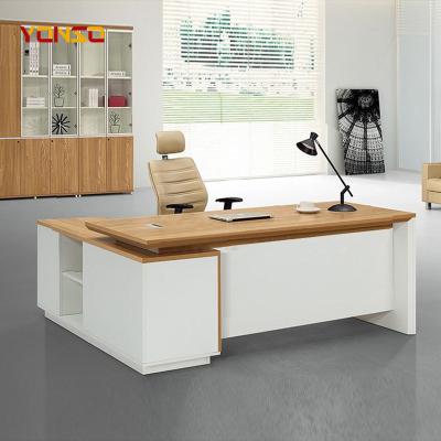 China Eco-friendly L Shaped Chair Furniture Table Office Boss Executive Desk for sale