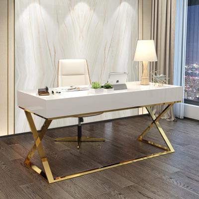 China Promotional Gold Office Furniture Luxury High End Luxury Executive Desk for sale