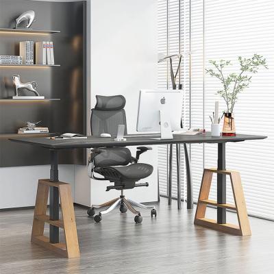 China Office Furniture Ergonomic Adjustable Desk (Height) Adjustable Stylish Leather Cover for Home for sale