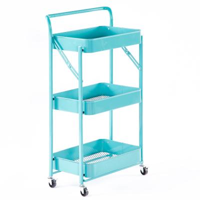 China Viable Popular Fashion 3 Shelf Trolley Cart Storage Serving Racks & Holders for sale