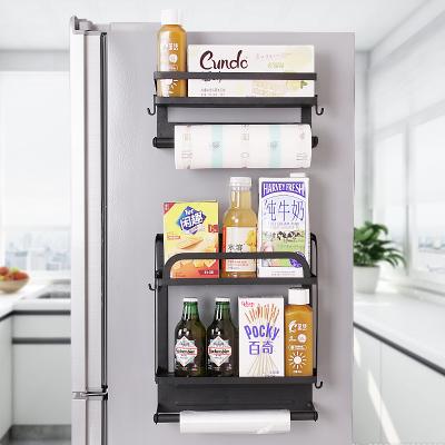 China Kitchen Space Saver Magnet Refrigerator Shelf Viable Organizer For Holding Spices for sale