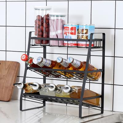 China Sustainable Hot Kitchen Storage Rack Spice Food Rack Saves Space By Organizing The Kitchen for sale