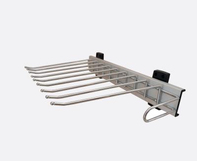 China Modern High Quality Aluminum Oxide Side Trouser Hanger Push Pull Pants Racks for sale