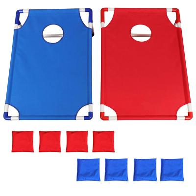 China Portable PVE+PE+Polyester Fiber PVC Frames Cornhole Boards Throwing Game Set Sandbag Throwing Board with Carrying Case for Adults and Kids for sale