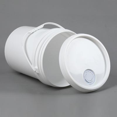 China 5 Gallon Round White Set OEM Plastic PP Ice Bucket With Lid Customized Logo Plastic Buckets for sale