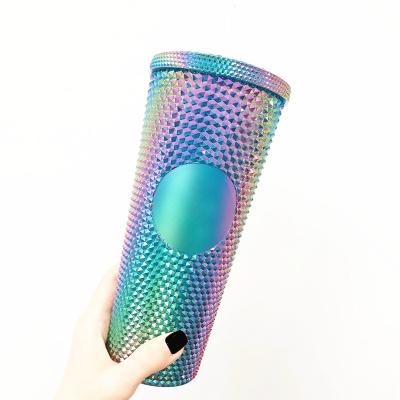 China Hot Selling 2022 Black Stainless Steel Double Wall Tumbler With Plastic Straw Double Wall Tumbler for sale