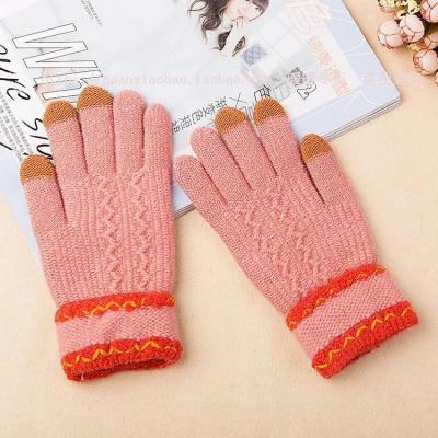 China Plain Factory Wholesale Price Winter Screen Touch Women Men Gloves Warm Touch for sale