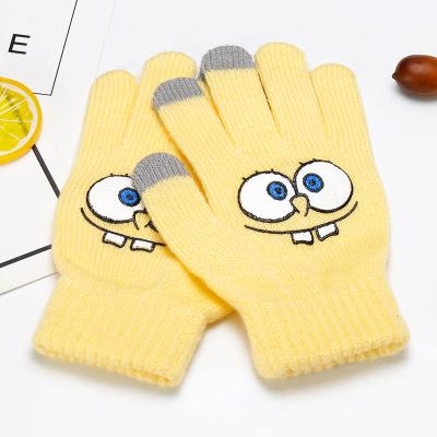 China Single Touch Screen Offset Custom Knitted Gloves Cartoon Gloves for sale