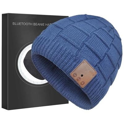 China breathable & Waterproof Wirelessbluetooth Music Hat Beanie Cap Earphone Headphone Smart Headphone Speaker With Mic Sport Knitted Hats Best Christmas Gift for sale