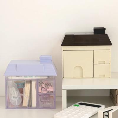 China New Design Sustainable Home Office Jewelry Makeup Organizer Desktop Plastic Storage Drawer Boxes for sale