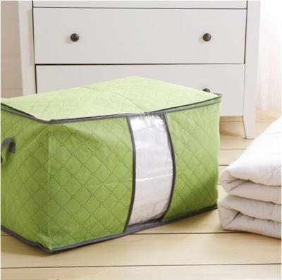 China Large Clothes Storage Bag Household Quilt Nonwoven Storage Bag Large Folding Super Fabrics Storage Bags for sale