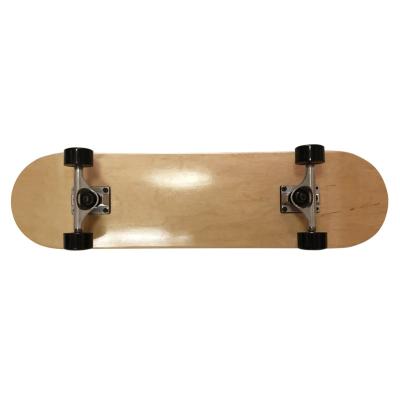 China TempoSK8 Adult OEM White 100% Canadian Maple Full Wood Skateboard for sale