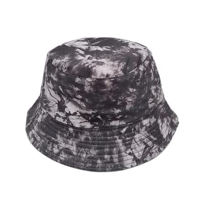 China Wholesale Custom Logo Fashion Cotton Tie Dye Bucket Hat Reversible Bucket Hat for sale