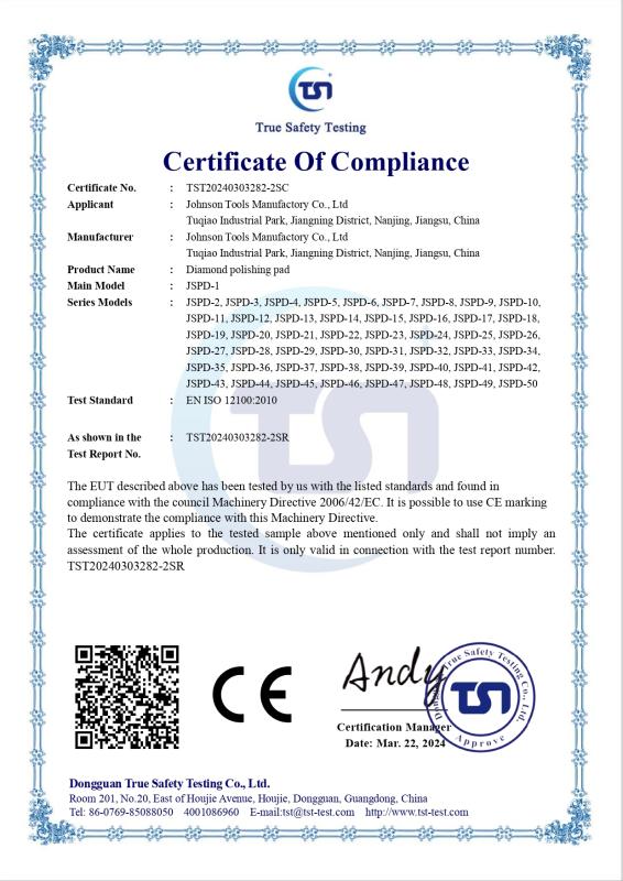 CE - Johnson Tools Manufactory Co.,Ltd