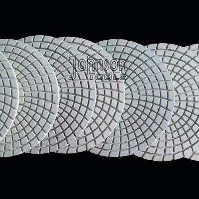 China 100mm White Type Diamond Polishing Pads for sale