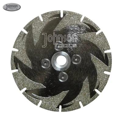 China Electroplated Double Sided Maple Leaf Diamond Saw Blade Cutting Grinding Marble Glass Vanity Blade Disc for sale