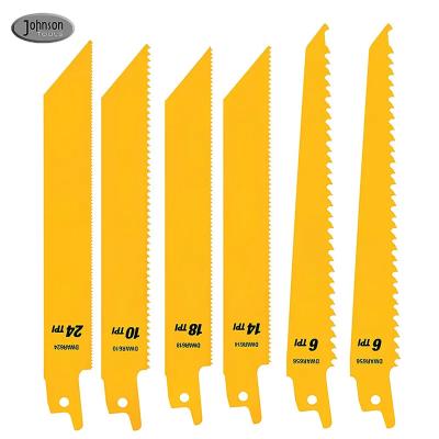 China 6-Piece Metal Wood Cutting Reciprocating Saw Blades Set For Metal Plastic Wood And Drywall for sale