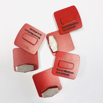 China Konkrete 13mm Diamond Abrasive Block With Hexagon Segmente des Boden- zu verkaufen