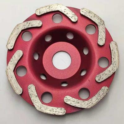 Cina 125mm Swirly Turbo L Diamond Cup Grinding Wheel For Mansary concreto in vendita