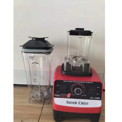 China Multifunctional 2 in 1 Silver Peak 4500w Big Power Silver Blender 2 Cup Smoothie Blender for sale