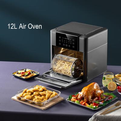 China Hotel 2 Layers 12L Window Air Fryer Visual Toaster Oven For Home And Commercial Use for sale