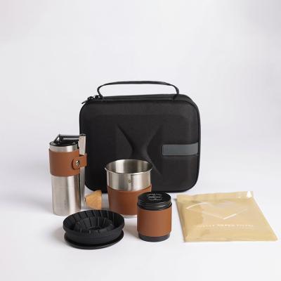 China Convenient and Europe Design Style Outdoor Portable Folding Manual Coffee Grinder Sets for sale