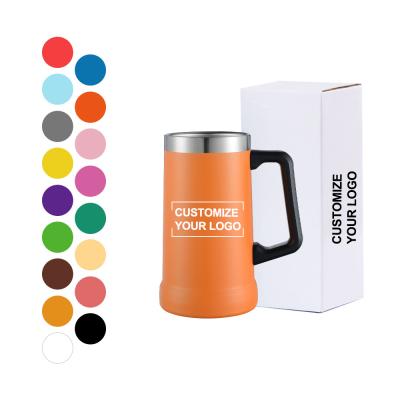 China 350g Dubbelwand Vacuüm Isolatie Roestvrij staal Bierbeker 16oz 24oz Drinkware Type MUGS Te koop