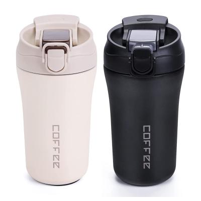 China Stainless Steel Vacuum Insulated Travel Coffee Mug 14 oz/400 ml WITH LID and Straw for sale