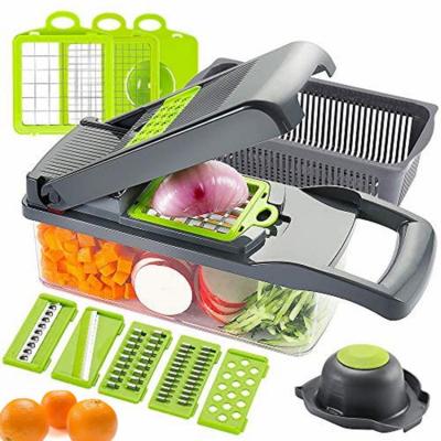 China Metalen groentenhaker uienhaker multifunctionele slicer grater met colander mand Te koop