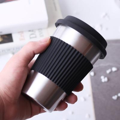 China Stainless Steel Coffee Mug Custom 17oz Double Wall 18/8 Tumbler with Silicone Sleeve for sale