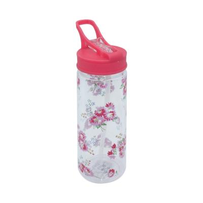 China Customized Portable Pastoral Water Bottle for Girls 7.3x7.9x23.2cm Pastoral Design for sale