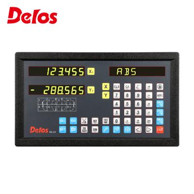 China DRO Length Delos 2 Axis Plastic Case Gauge Black Digital Readout For Lathe And Milling Machine Encoder LED Digital Reading for sale