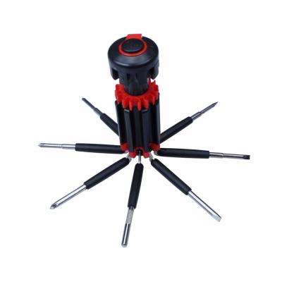 China Newest Useful 8 in 1 Multi Handheld Screwdriver with 6 LED Torch Tools Light Up LED Flashlight Tool Kit Powerful Torch for sale