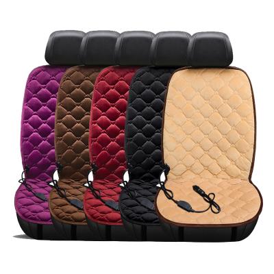 China Universal Auto Car Seat Winter Seat Protector Adjustable Heated Sports Car Seat Cover Electric Heated 12V for sale