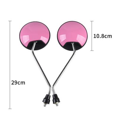 China ABS+METAL 6MM/8MM Scooter Accessories Round Shape Motorcycle Bike Rear View Mirror for sale