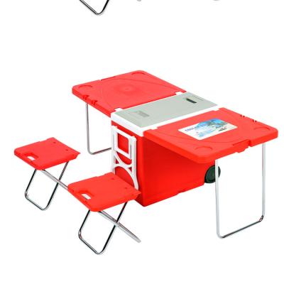 China Multifunctional NR-9191 28L Minimalist NR-9191 28L Cooler BBQ Picnic Freezer Outdoor Folding Table And Chair For Trolley Travel Fishing Car for sale