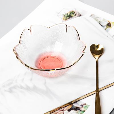 China New Arrival Japanese Style Viable Handmade Light Color Cherry Shape Kitchen Dessert Plate with Gold Rim for sale