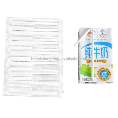 China CLASSIC Clear Disposable Degradable Plastic Straws From China Factory for sale