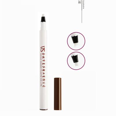 China Waterproof Wholesale Empty Eyebrow Pen Eyebrow Pencil Tube Double Head Packaging With Brush for sale