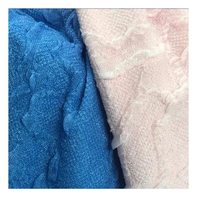 China Breathable 2050#Popular bubble polyester spandex knitted clothing jacquard fabric for sale